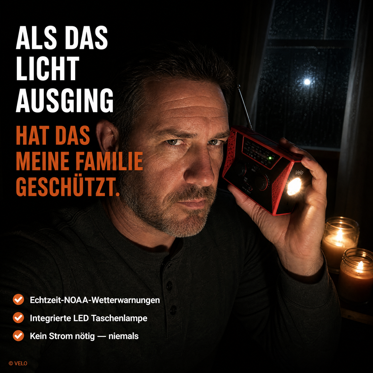 Velo Rettung-Radio 4-in-1 Gerät