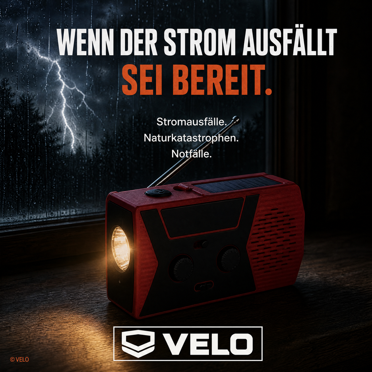 Velo Rettung-Radio 4-in-1 Gerät