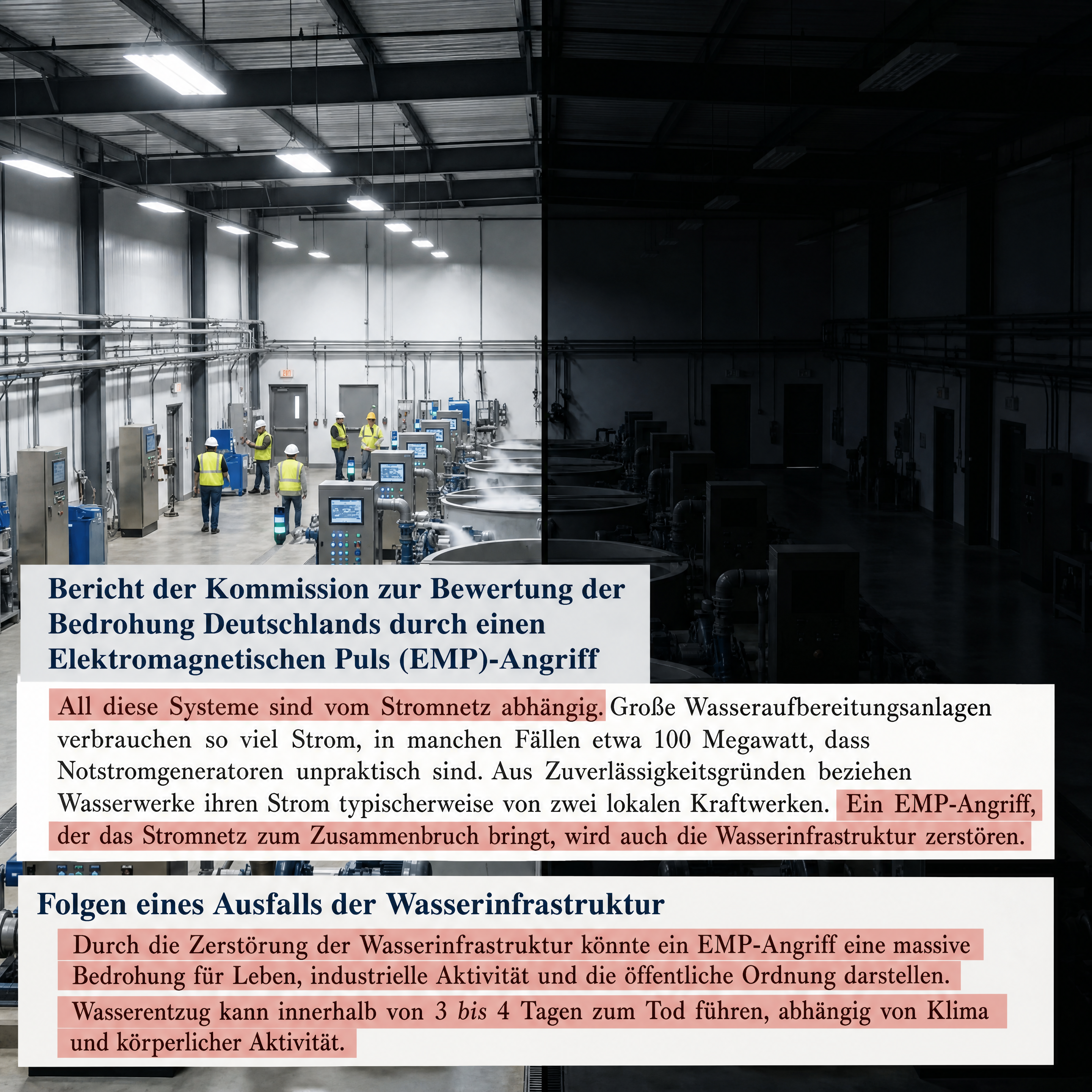 Nachrichtengrafik über Netzausfall und Infrastrukturversagen