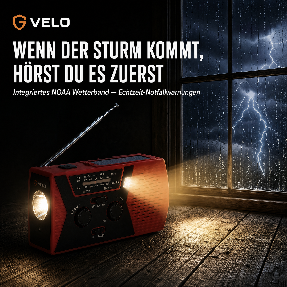 Velo Rettung-Radio 4-in-1 Gerät