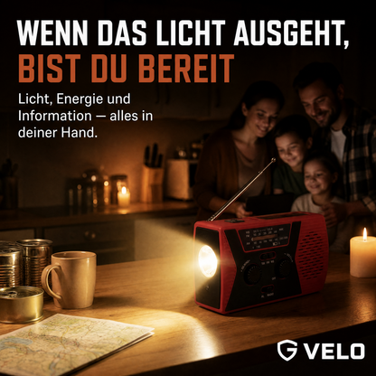 Velo Rettung-Radio 4-in-1 Gerät